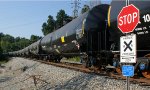 Train of brand new DOT 117 tank cars heads east on the K08025
